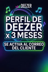 Imagen de  PERFIL X 3 MESES DE DEEZER PREMIUM-SE ACTIVA AL CORREO DEL CLIENTE