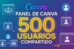Imagen de PANEL COMPARTIDO DE CANVA 500 USUARIOS . 6 MESES DE GARANTIA