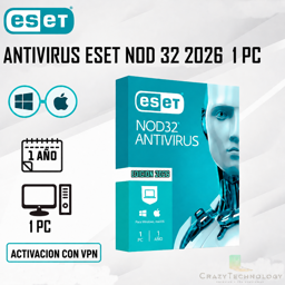 Imagen de ESET NOD32 X 1 AÑO (ACTIVACION CON VPN)
